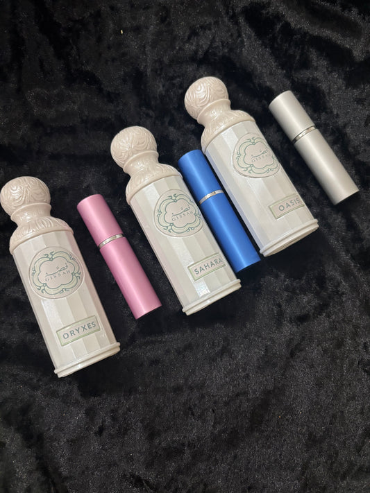 Gissah Soul of Arabia  mini discovery set Oasis, Oryxes,Sahara 5ml each decant sample perfume 15ml total