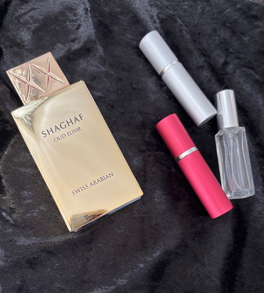 Swiss Arabian Shaghaf Oud Elixir 5ml or 10ml decant sample perfume