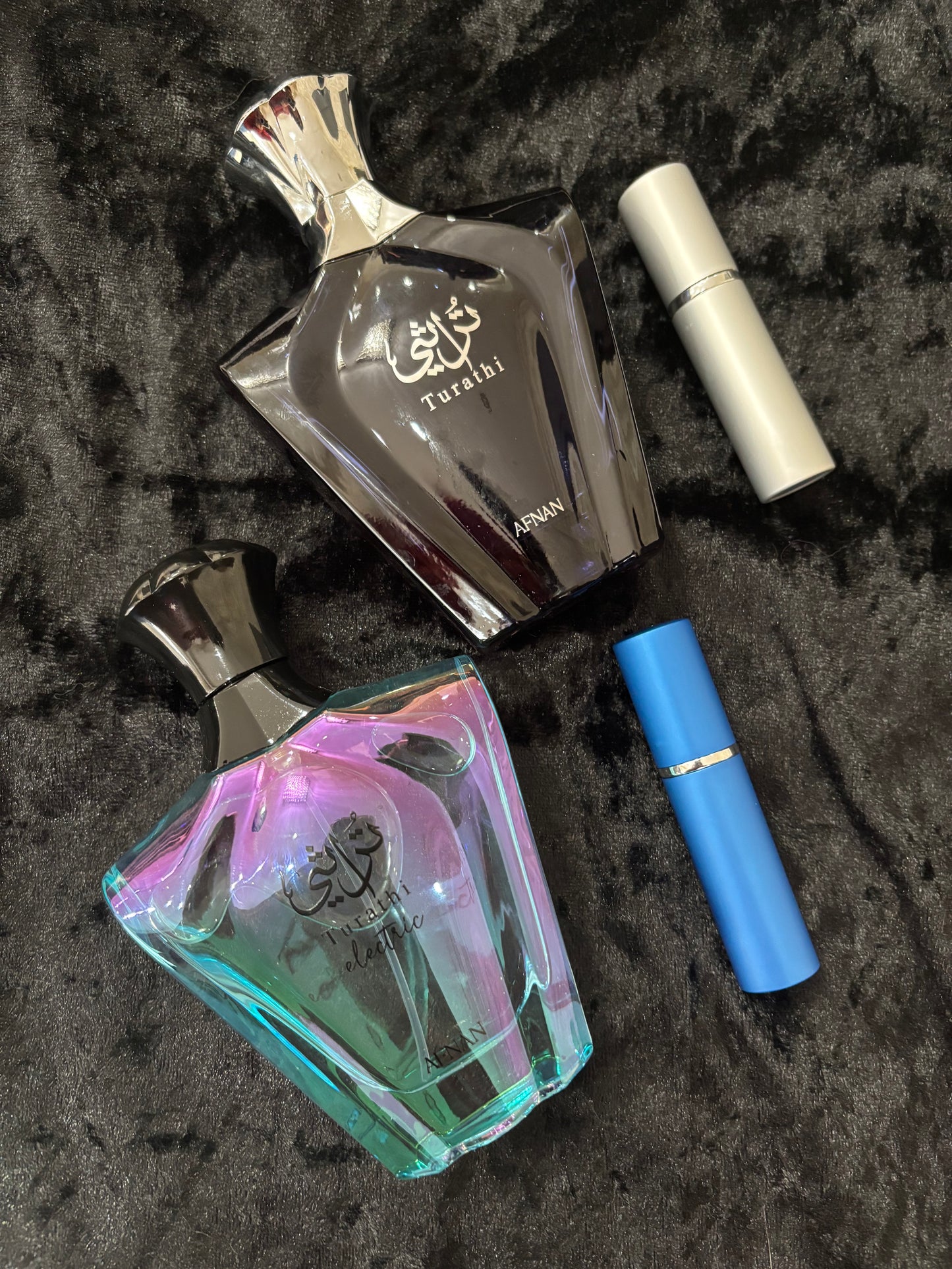 Afnan Turathi Blue and Electric 5ml x 2 decant sample mini discovery perfume set 10ml in total