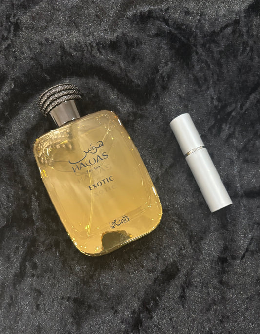 Rasasi Hawas Exotic decant sample perfume