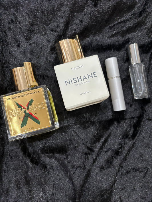 Hundred Silent Ways X or Hacivat Nishane Perfumes 5ml or 10ml decant sample perfume